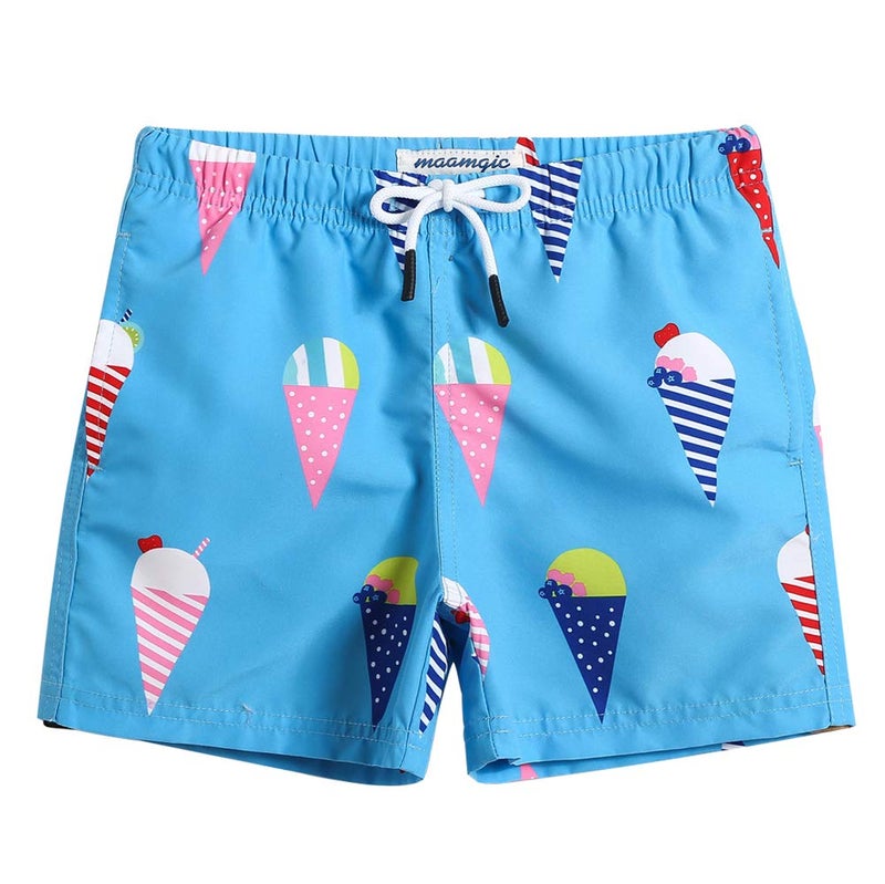 maamgic Boys Swim Trunks Toddler Swim Shorts Little Boys Bathing Suit Swimsuit Toddler Boy Swimwear,Ice-Lake Blue,7 T - Image 1